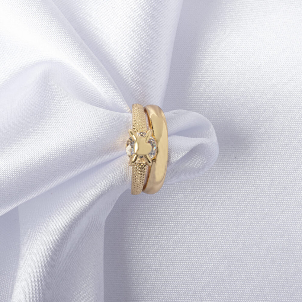 Luxury Resizeable Ring Stainless Steel Cubic Zirconia