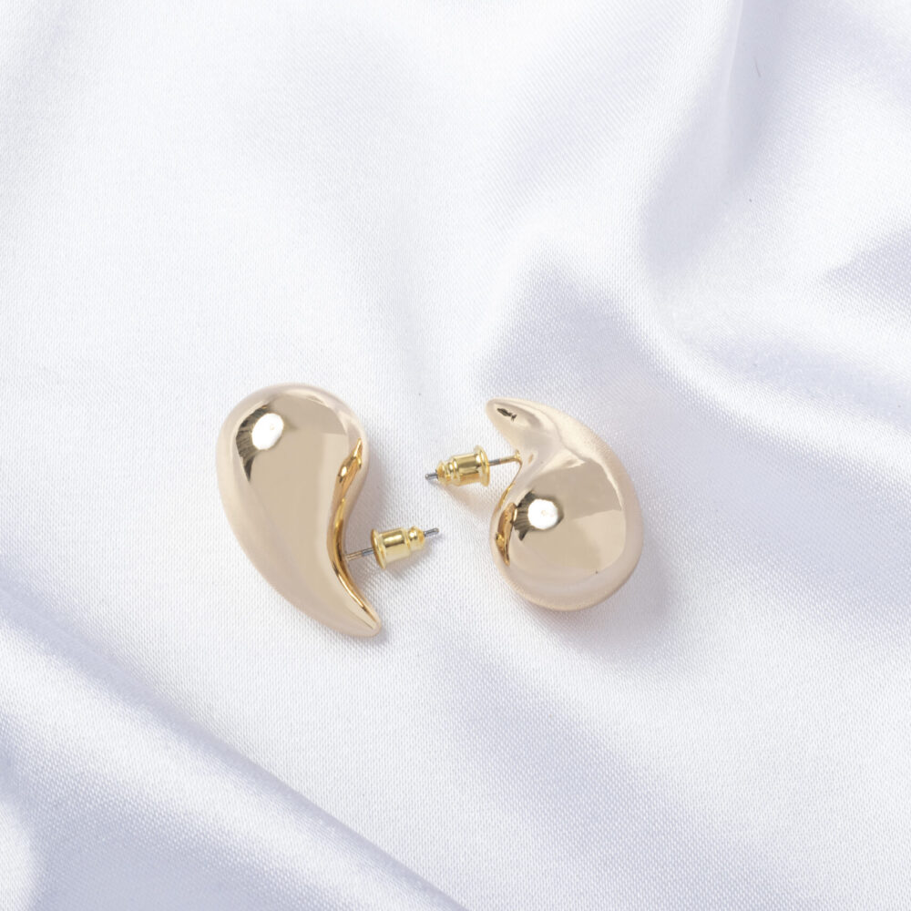 Teardrop Earrings For Women 4.3cm-2.4cm stainless steel gold colored